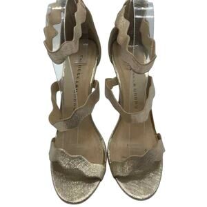 Chinese Laundry Strappy Heels, Gold, Size 8